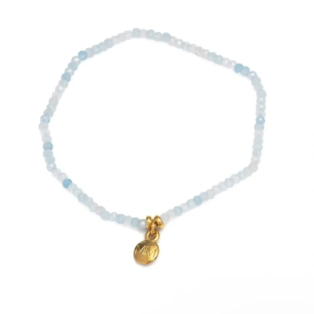New MAYAMAR aquamarine Beaded Bracelet - Picture 2 of 3